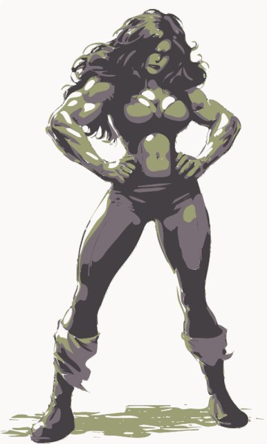 Stencil of She-Hulk