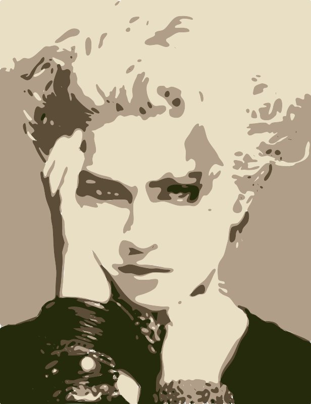 Stencil of Madonna