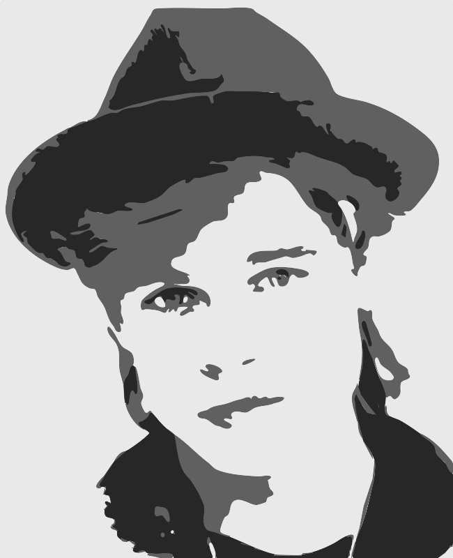 Stencil of Young Brad Pitt