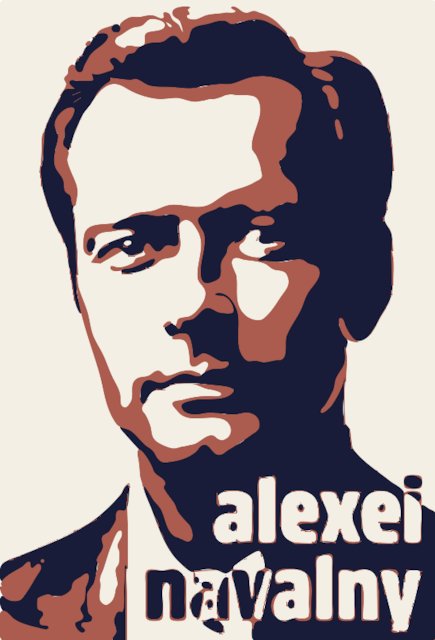 Stencil of Alexei Navalny