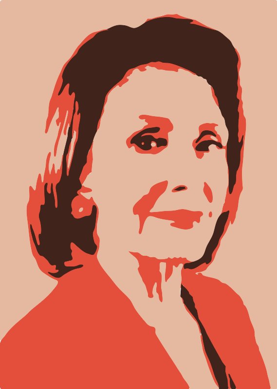 Stencil of Nancy Pelosi