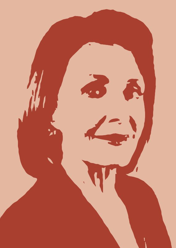 Stencil of Nancy Pelosi