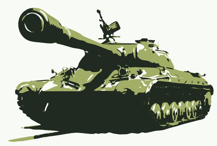 Stencil of Russian Army Tank