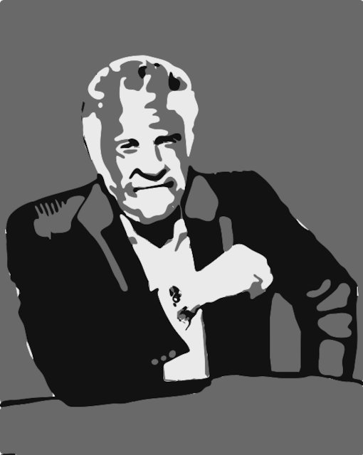 Stencil of World's Most Interesting Man