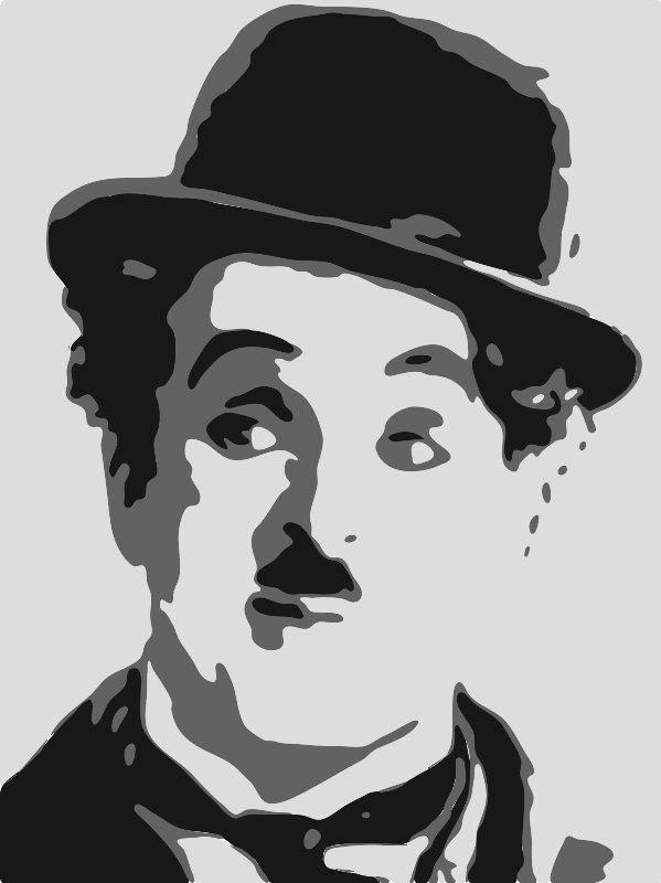 Stencil of Charlie Chaplin