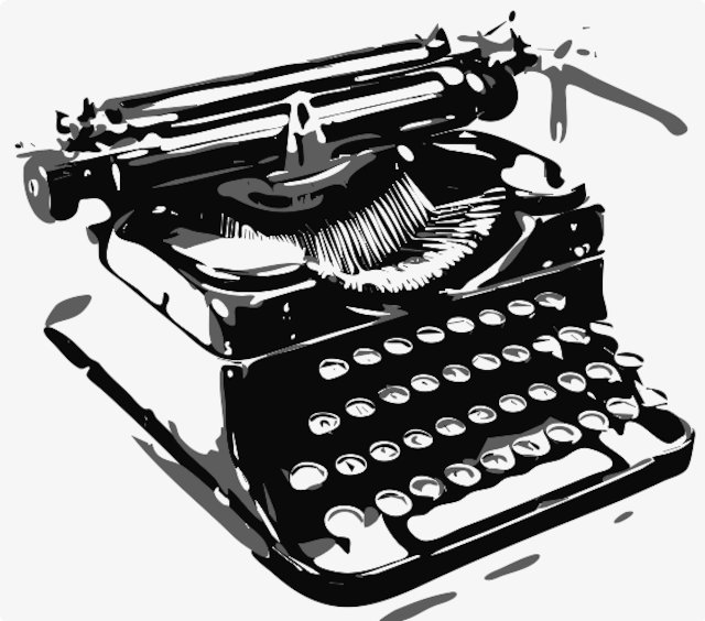 Stencil of Typewriter