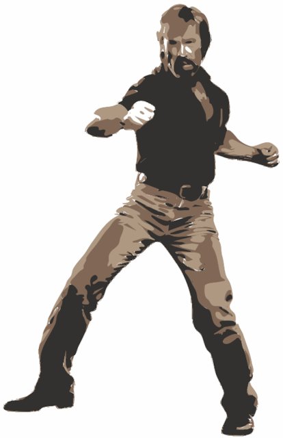 Stencil of Chuck Norris