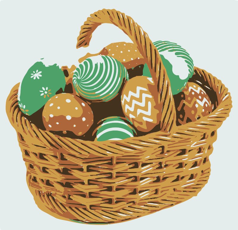 Stencil of Easter Basket