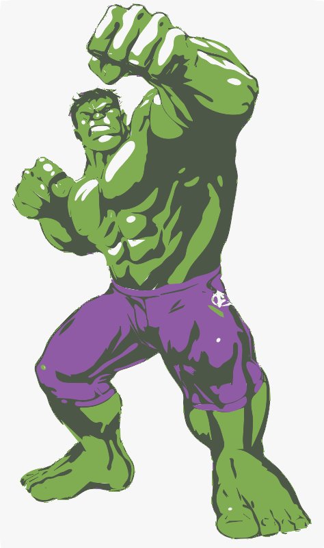 Stencil of Hulk