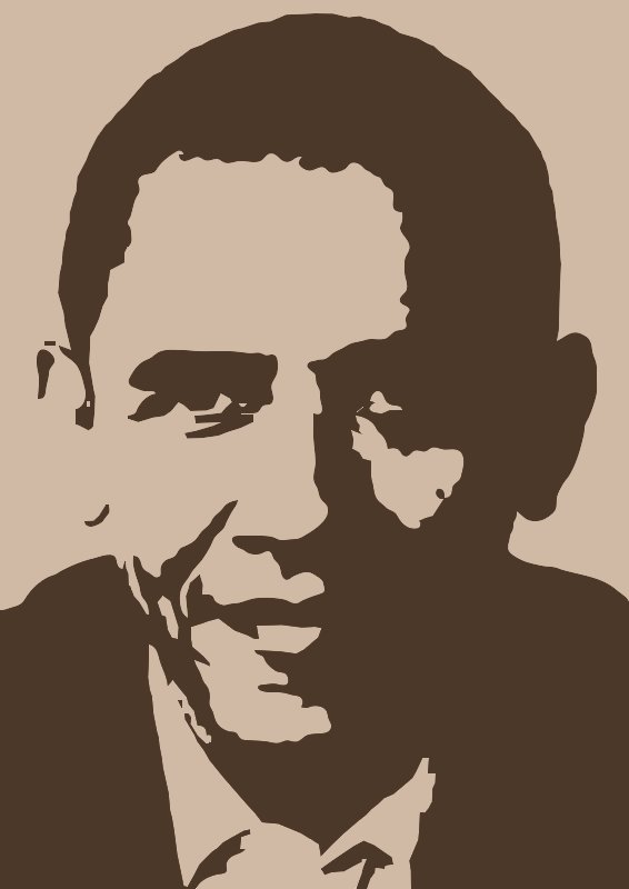 Stencil of Obama