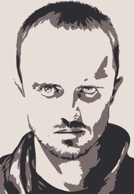 Stencil of Jessie Pinkman