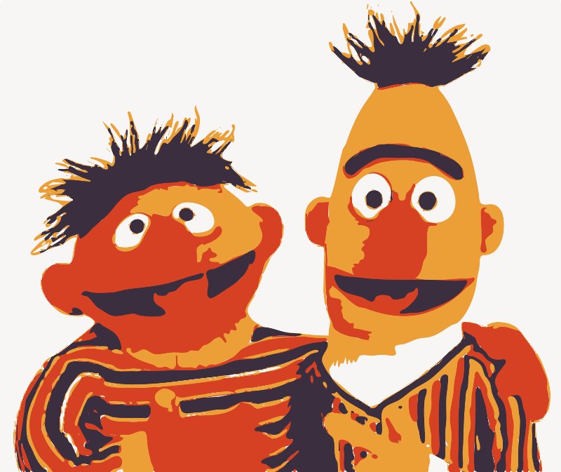 Stencil of Ernie and Bert