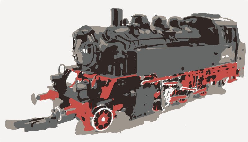 Stencil of Early Locomotive