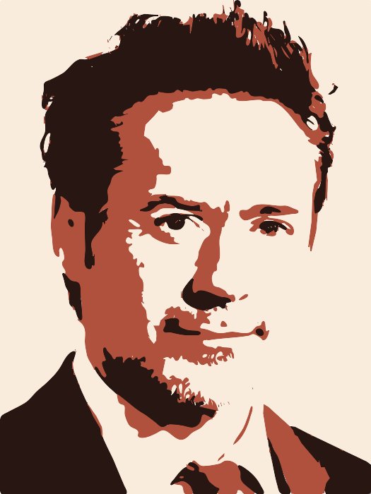 Stencil of Robert Downey, Jr.