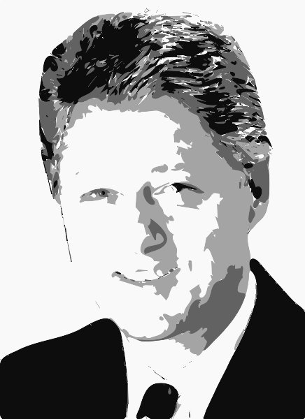 Stencil of Bill Clinton