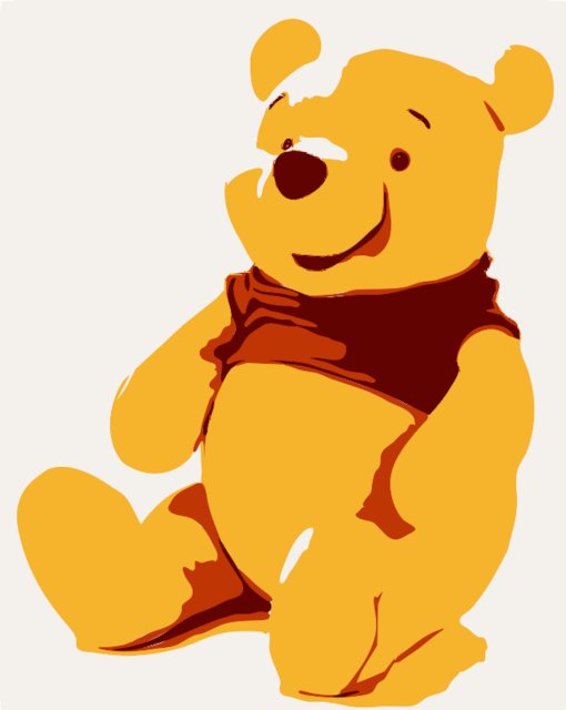 Stencil of Winnie-the-Pooh