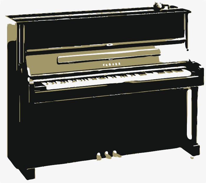 Stencil of Upright Piano