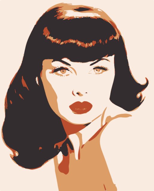 Stencil of Betty Page