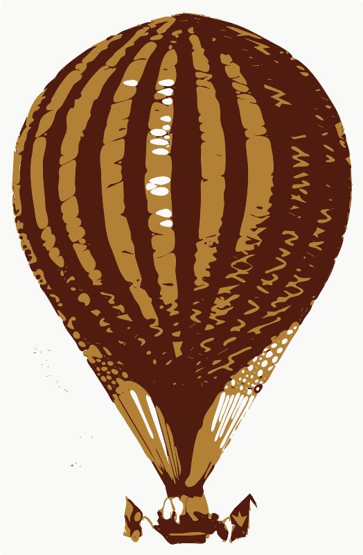 Stencil of Early Hot Air Balloon