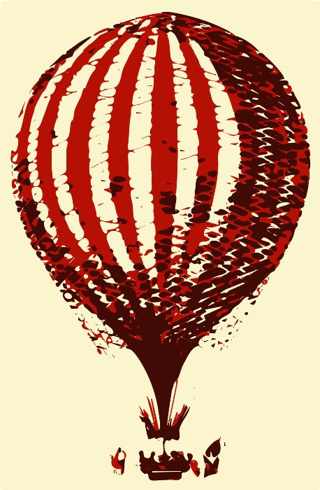 Stencil of Early Hot Air Balloon