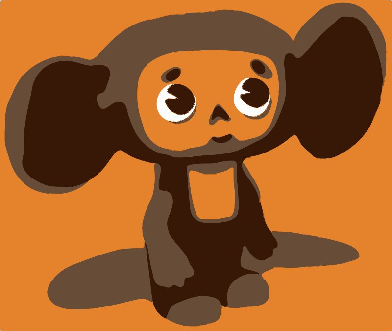 Stencil of Cheburashka