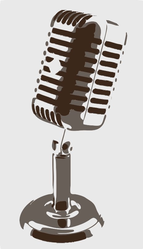 Stencil of Microphone