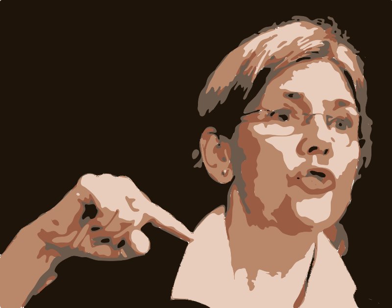 Stencil of Elizabeth Warren