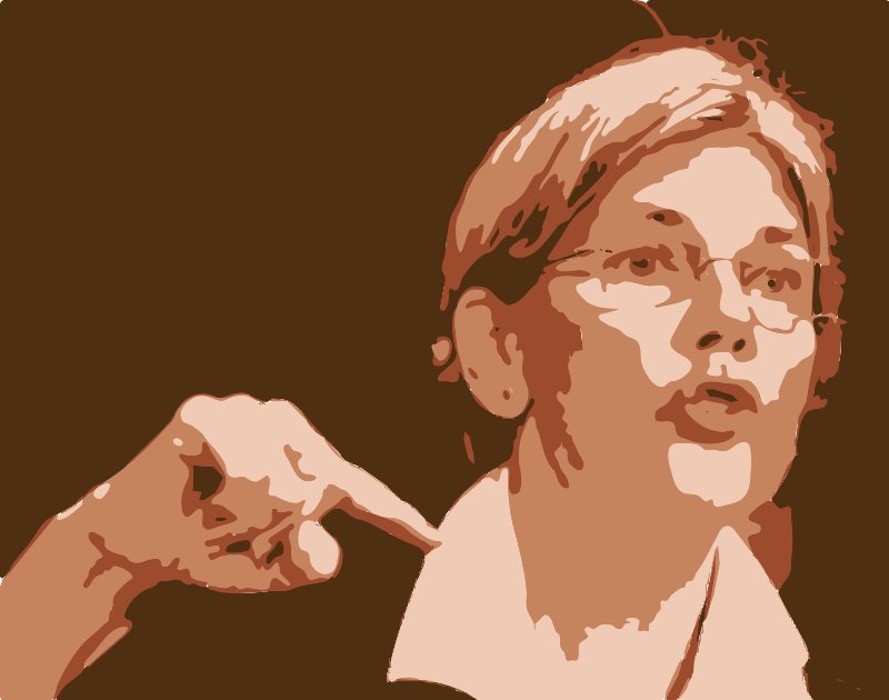 Stencil of Elizabeth Warren