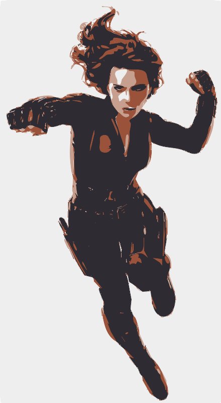 Stencil of Black Widow