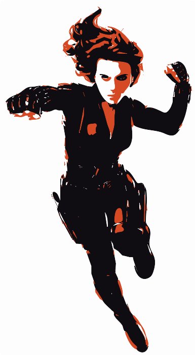 Stencil of Black Widow