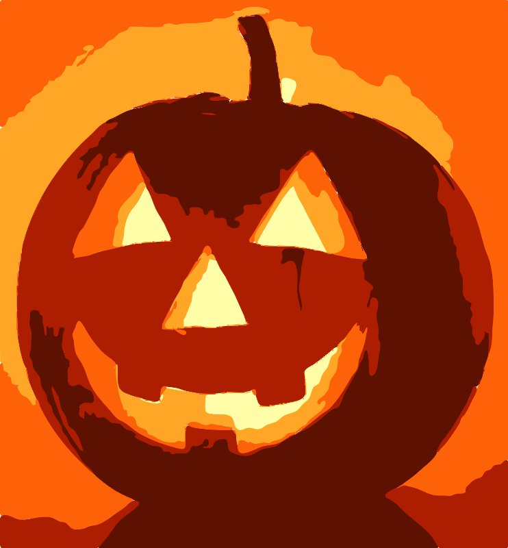 Stencil of Jack-o-Lantern