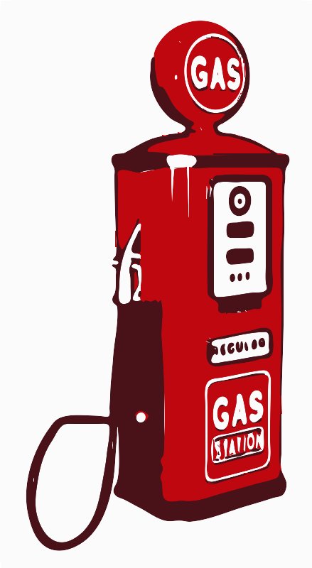 Stencil of Gas Pump