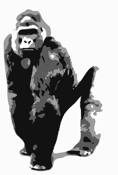 Stencil of Gorilla