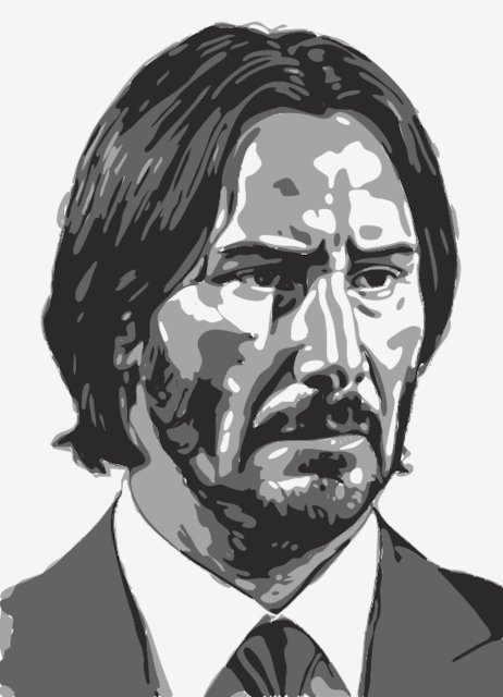 Stencil of John Wick