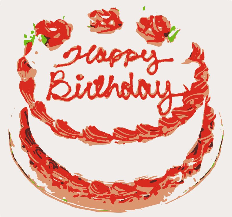 Stencil of Birthday Cake