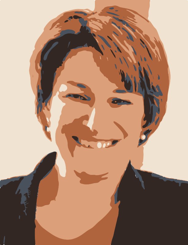 Stencil of Amy Klobuchar