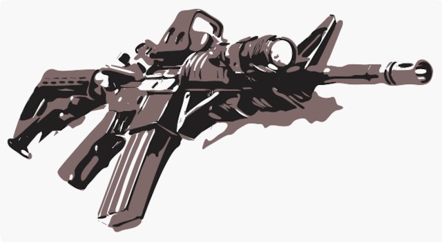 Stencil of AR-15