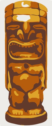 Stencil of Tiki Mask