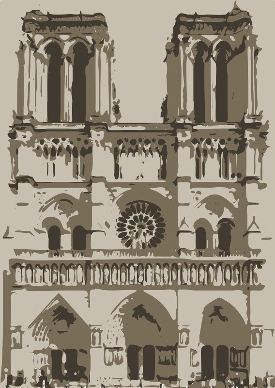 Stencil of Notre Dame
