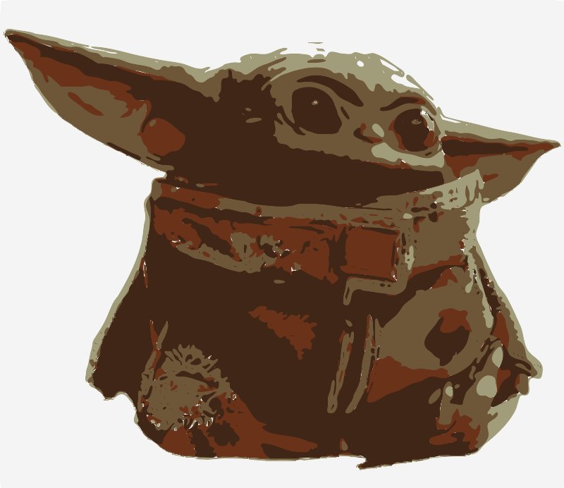 Stencil of Baby Yoda
