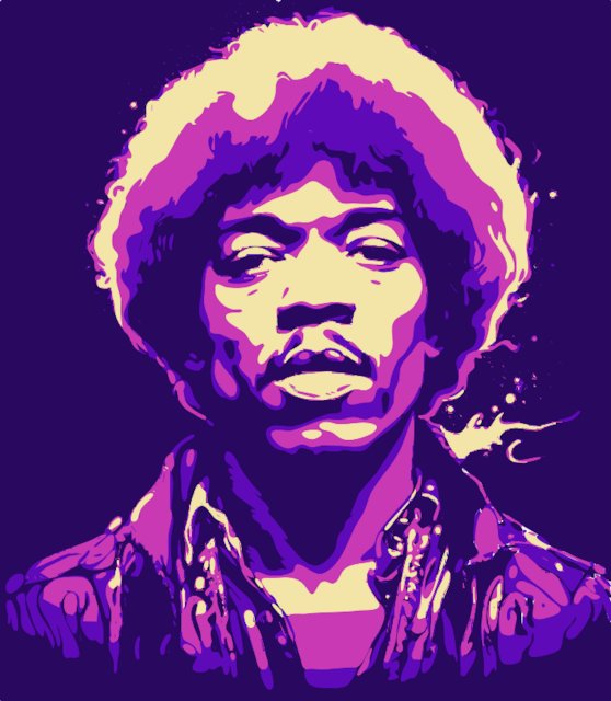 Stencil of Jimi Hendrix