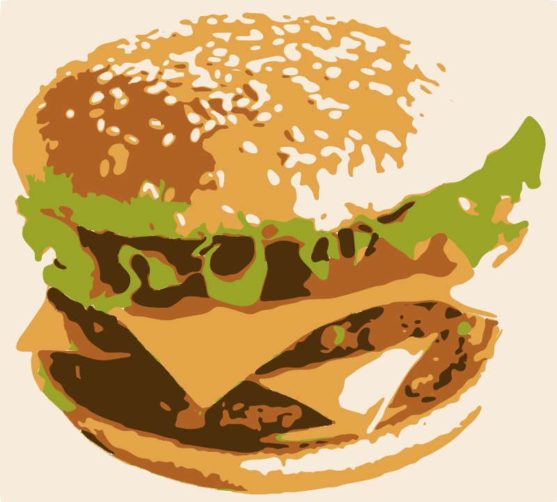 Stencil of Hamburger