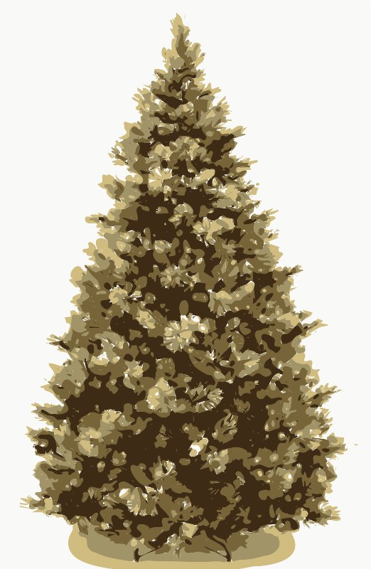 Stencil of Christmas Tree