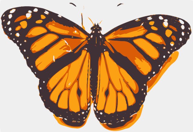 Stencil of Orange Monarch