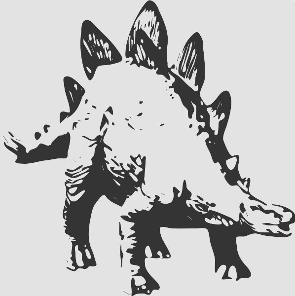 Stencil of Stegosaurus