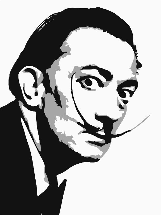 Stencil of Salvador Dalí