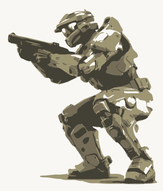 Stencil of Master Chief