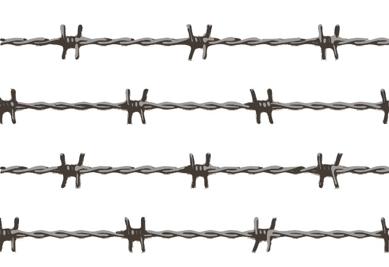 Stencil of Barbed Wire