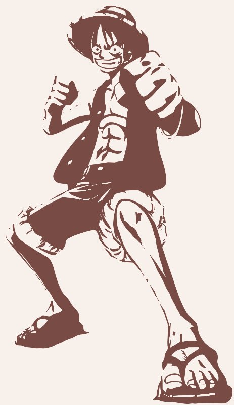Stencil of Luffy