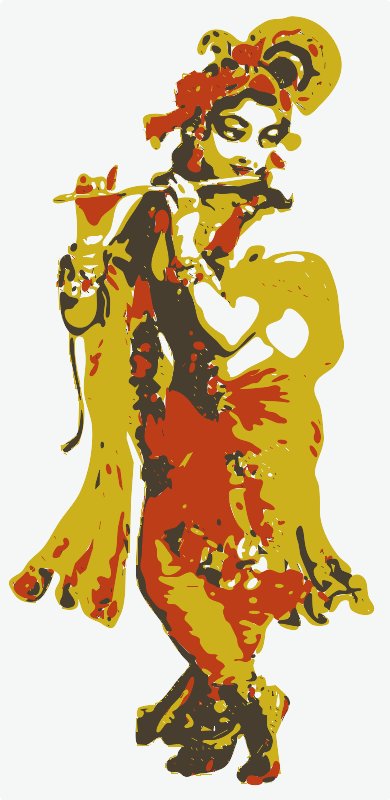 Stencil of Krishna